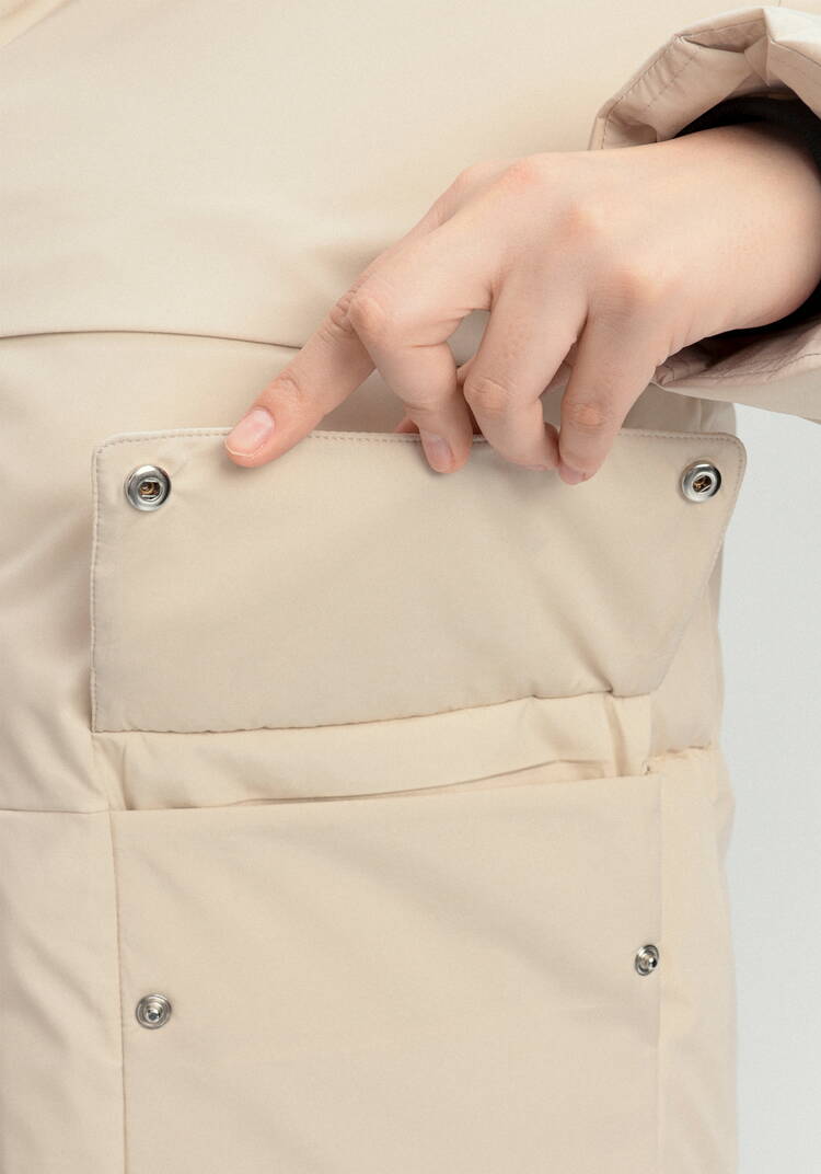 Пуховик стеганый с накладными карманами шир.  750, рис. 29