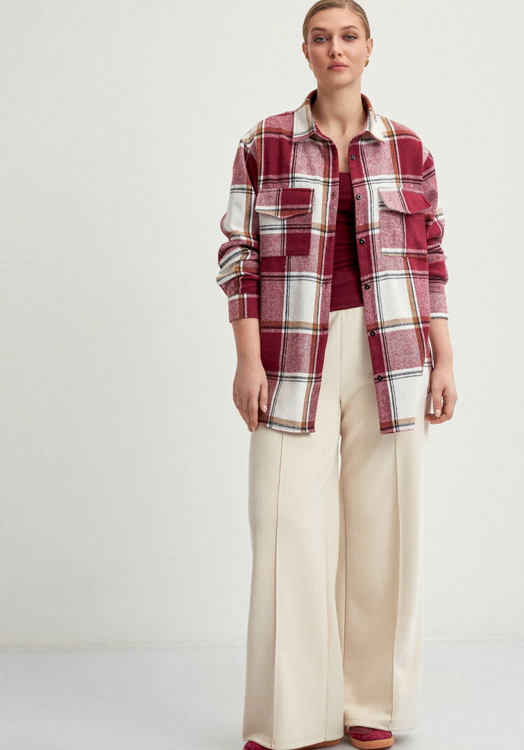 Рубашка фланелевая в клeтку шир.  750, рис. 15