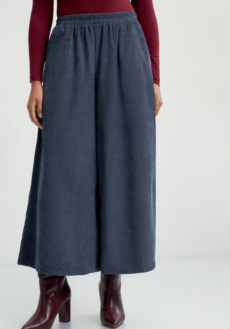 Юбка-брюки из микровельвета шир.  750, рис. 21