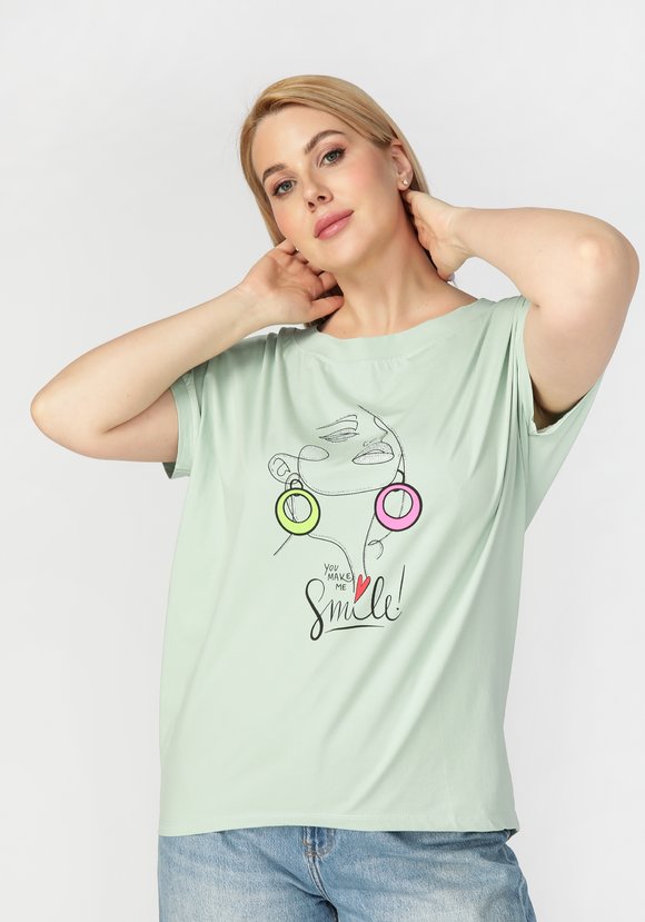 Футболка женская Виолетта шир.  580, рис. 1