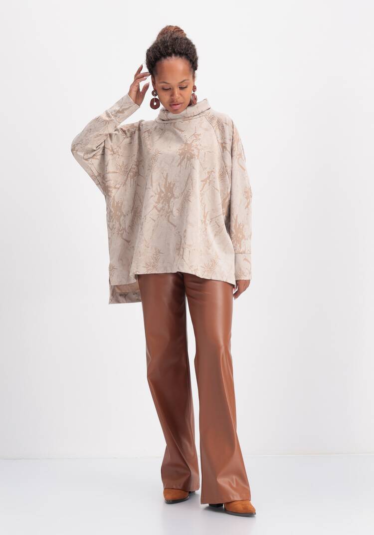 Джемпер трикотажный свободного кроя с принтом шир.  750, рис. 10