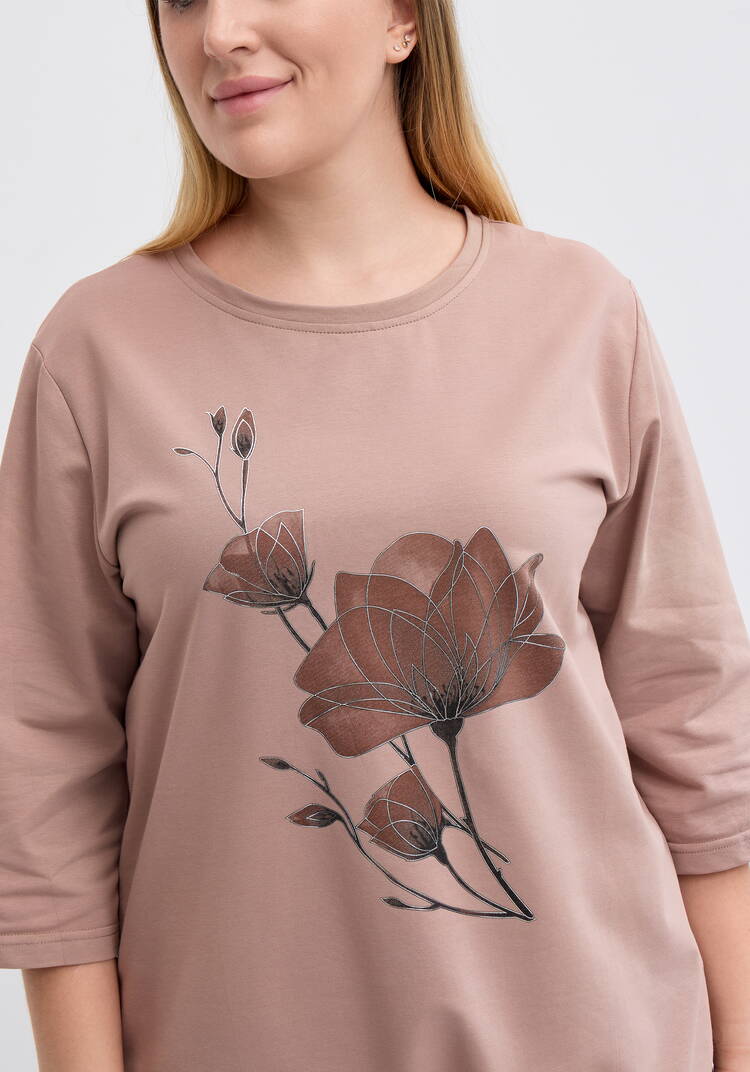 Блуза на кулиске с принтом шир.  750, рис. 11