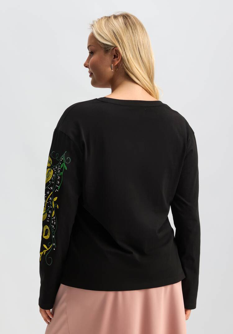 Лонгслив с вышивкой шир.  750, рис. 13