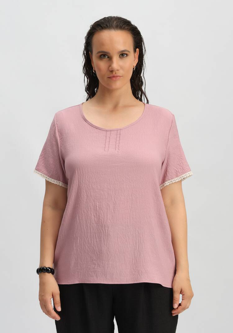 Футболка с кружевными вставками на рукавах шир.  750, рис. 12