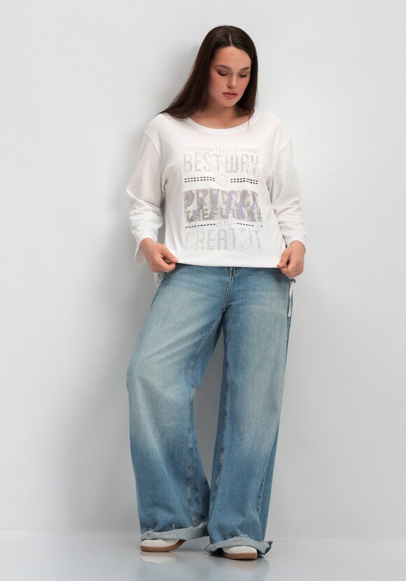 Лонгслив с декором из страз шир.  580, рис. 8