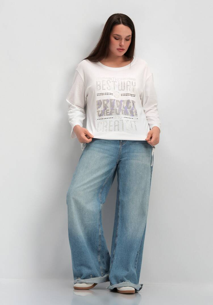 Лонгслив с декором из страз шир.  750, рис. 8