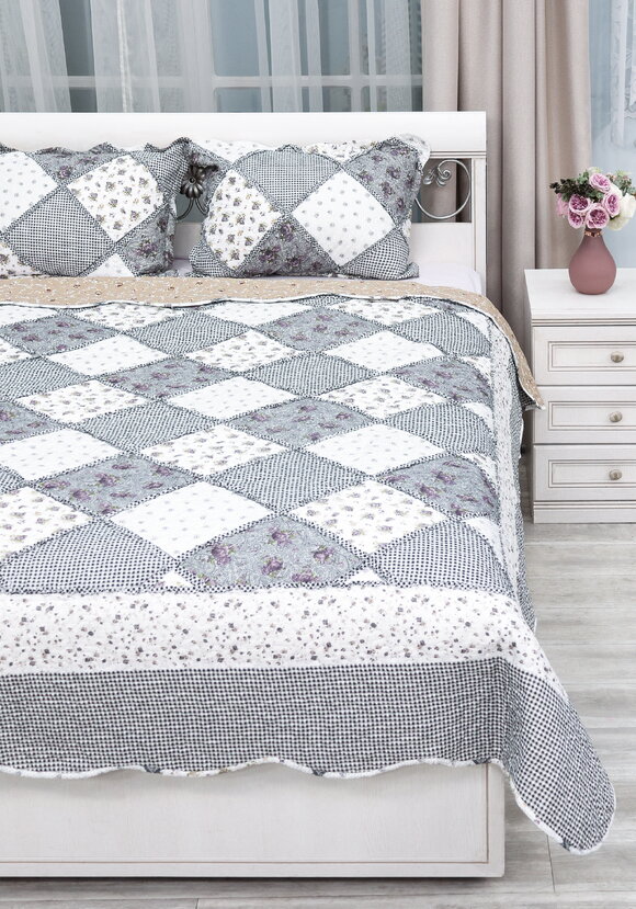 Покрывало с наволочками Печворк шир.  580, рис. 70