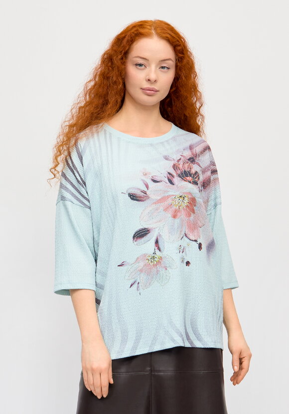 Блуза с принтом Миланика шир.  580, рис. 10