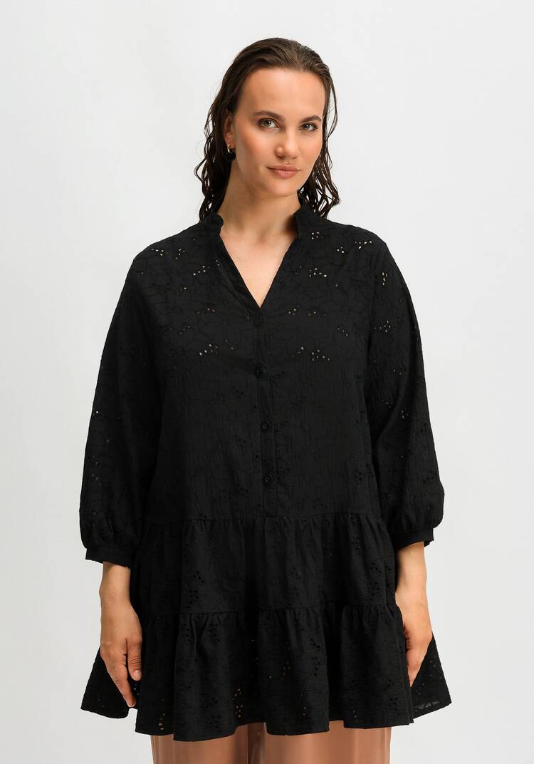 Туника из шитья с ярусами на пуговицах шир.  750, рис. 20