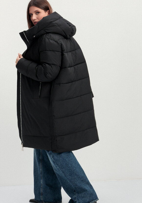 Пуховик с боковыми карманами на молнии шир.  580, рис. 3