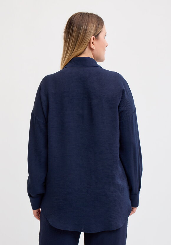 Рубашка свободного кроя с ассиметричным низом шир.  580, рис. 3