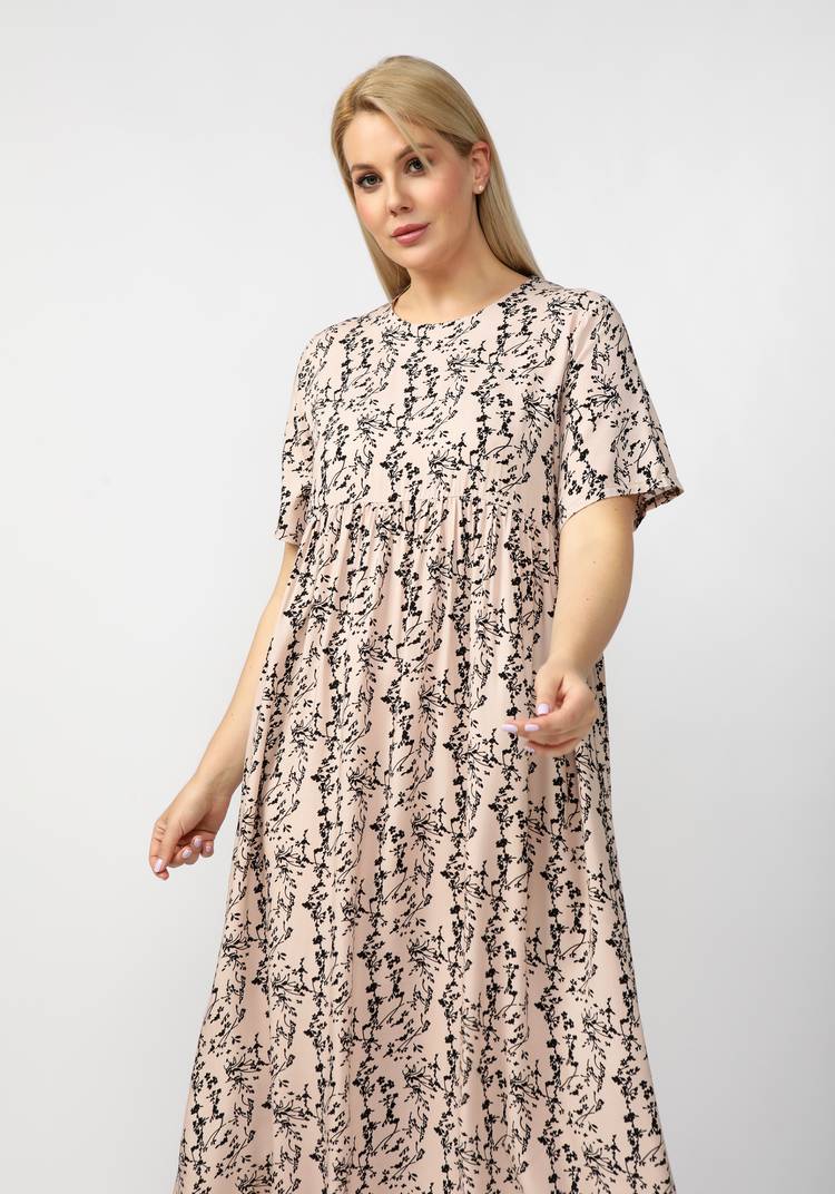 Платье свободного кроя с отрезной кокеткой шир.  750, рис. 7