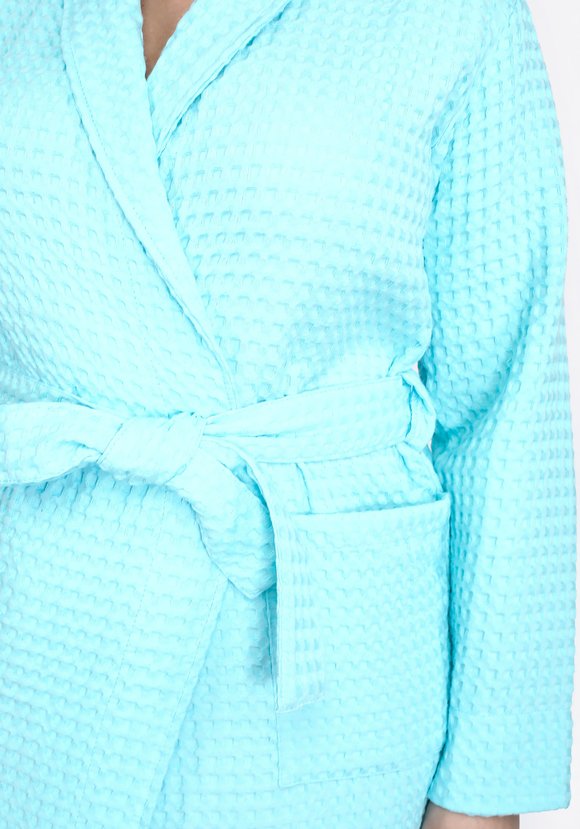 Халат вафельный в крупную клетку шир.  580, рис. 5