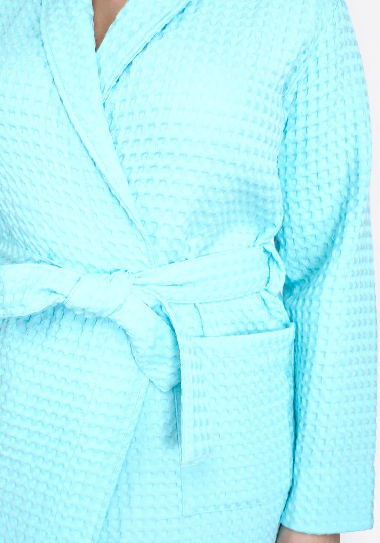 Халат вафельный в крупную клетку шир.  750, рис. 5