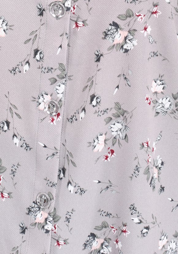 Рубашка на пуговицах с цветочным принтом шир.  580, рис. 8