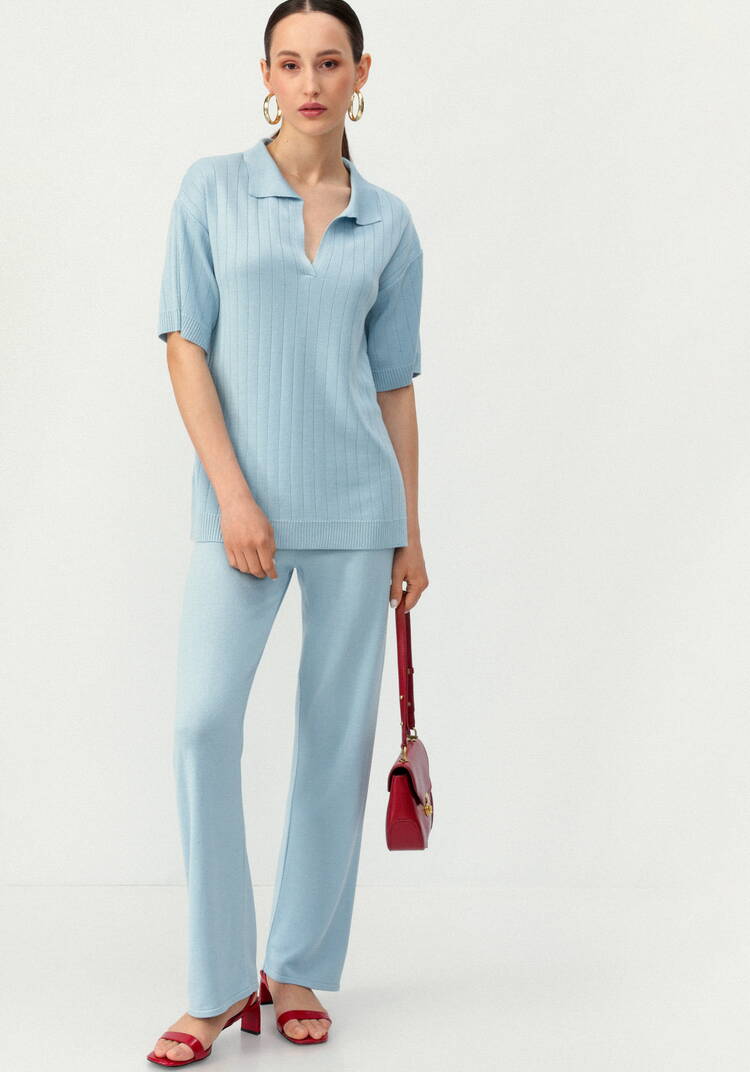 Поло удлиненное с вертикальной полосой шир.  750, рис. 19