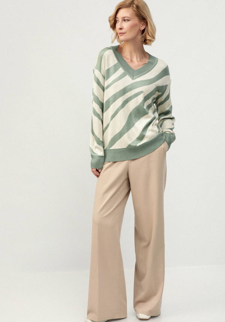 Джемпер с принтом зебра шир.  750, рис. 17