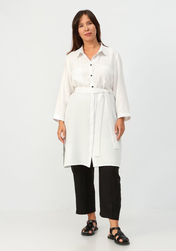 Туника с контрастными пуговицами на поясе шир.  580, рис. 7