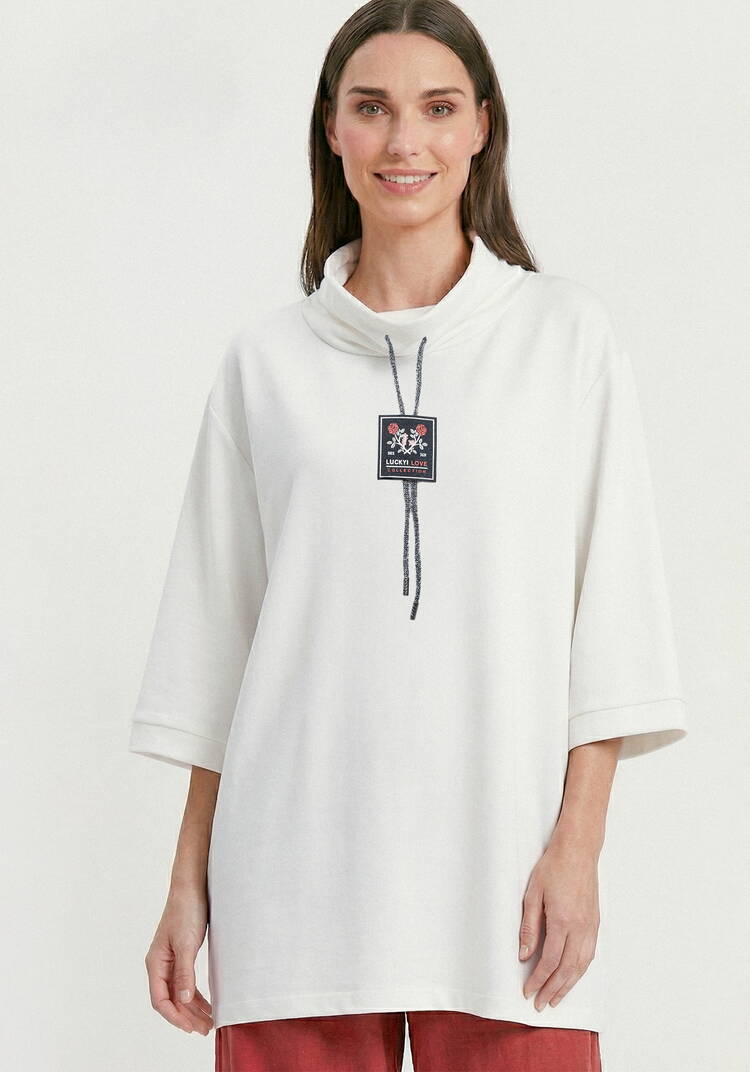 Блуза с декором по горловине шир.  750, рис. 3