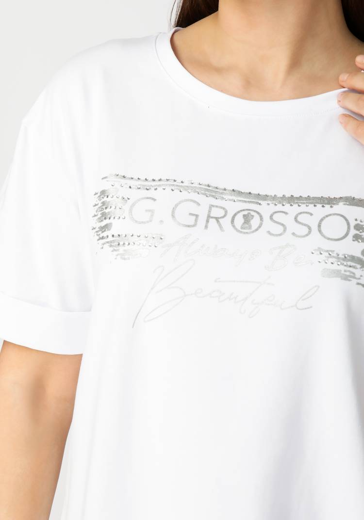 Футболка с принтом и разрезами по бокам шир.  750, рис. 8