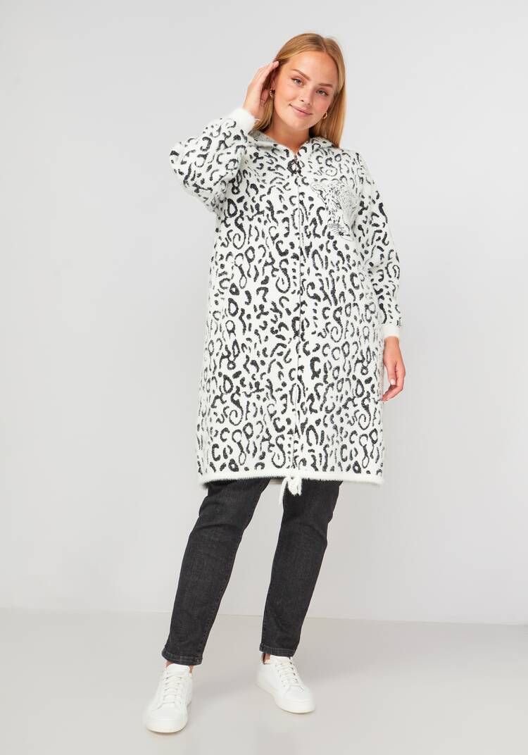 Кардиган-пальто с леопардовым принтом шир.  750, рис. 2