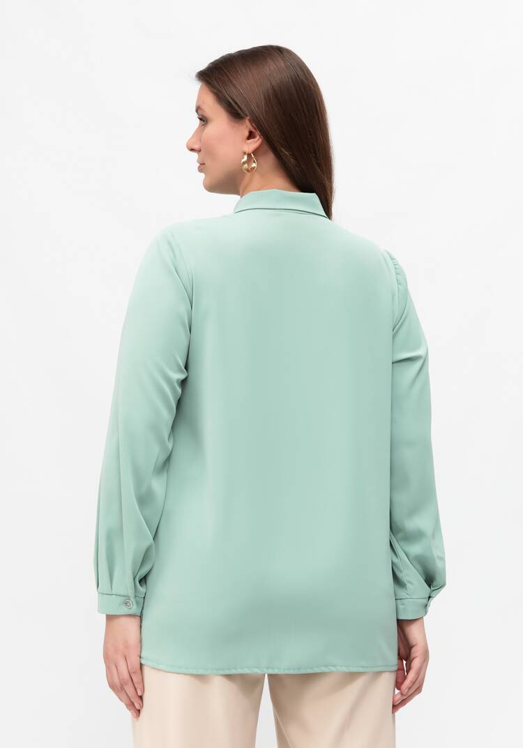 Блуза с ажурным кружевом по низу шир.  750, рис. 3