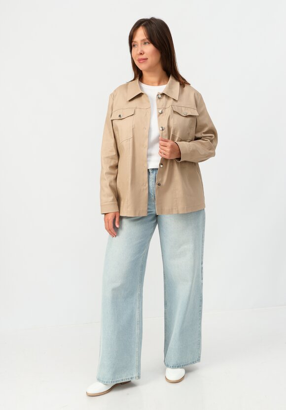 Джинсовая куртка на железных пуговицах шир.  580, рис. 16