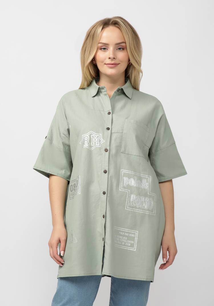 Удлиненная рубашка женская Каролин шир.  750, рис. 9