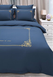 КПБ сатин с вышивкой, евро