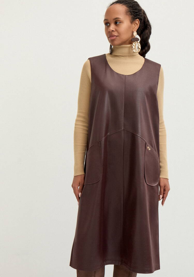 Сарафан трикотажный с напылением под кожу шир.  750, рис. 4