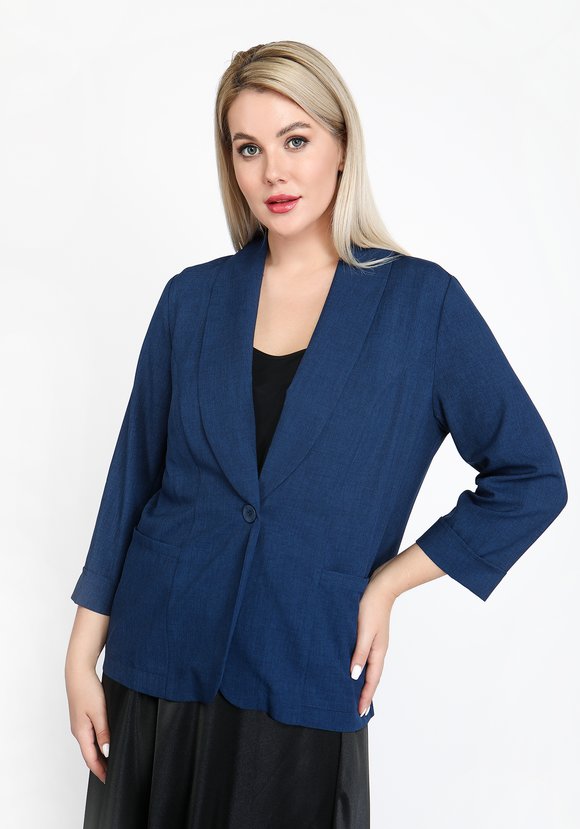 Жакет классический однобортный шир.  580, рис. 25