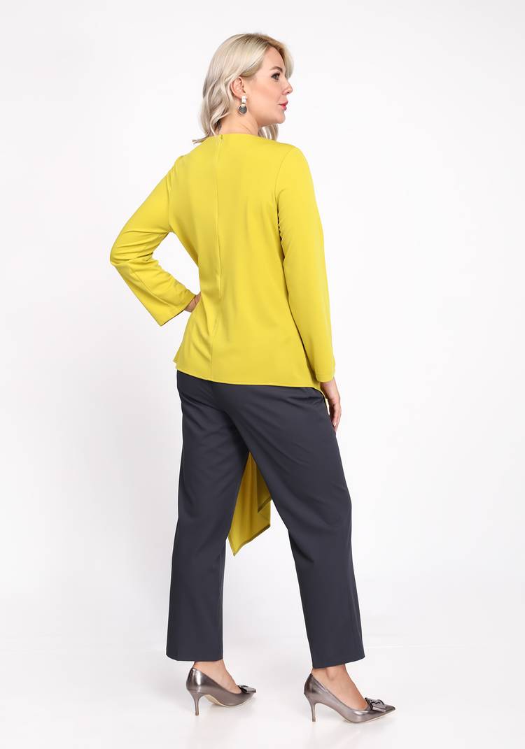 Блуза с драпировкой на талии шир.  750, рис. 4