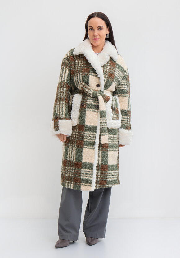 Пальто-эко в клетку шир.  580, рис. 18