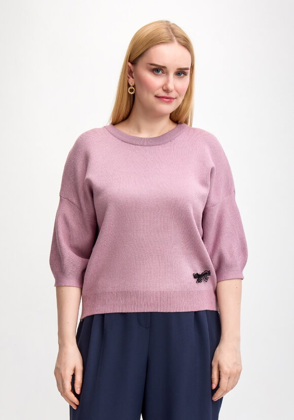 Джемпер с декором и рукавом 3/4 шир.  580, рис. 22