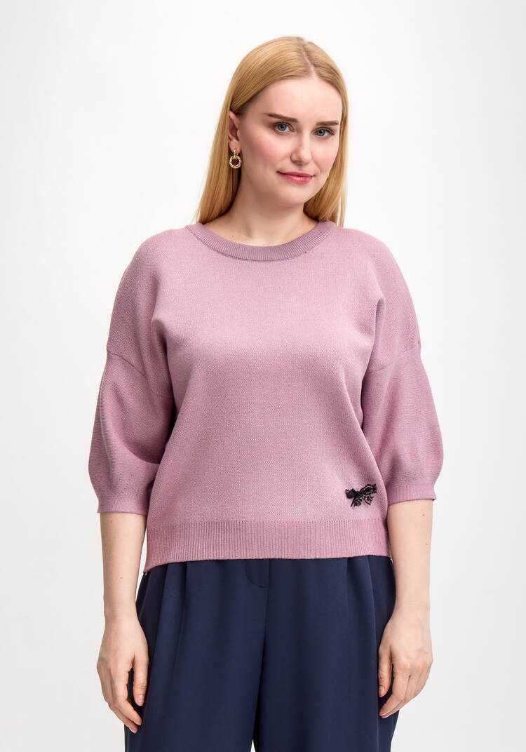 Джемпер с декором и рукавом 3/4 шир.  750, рис. 22