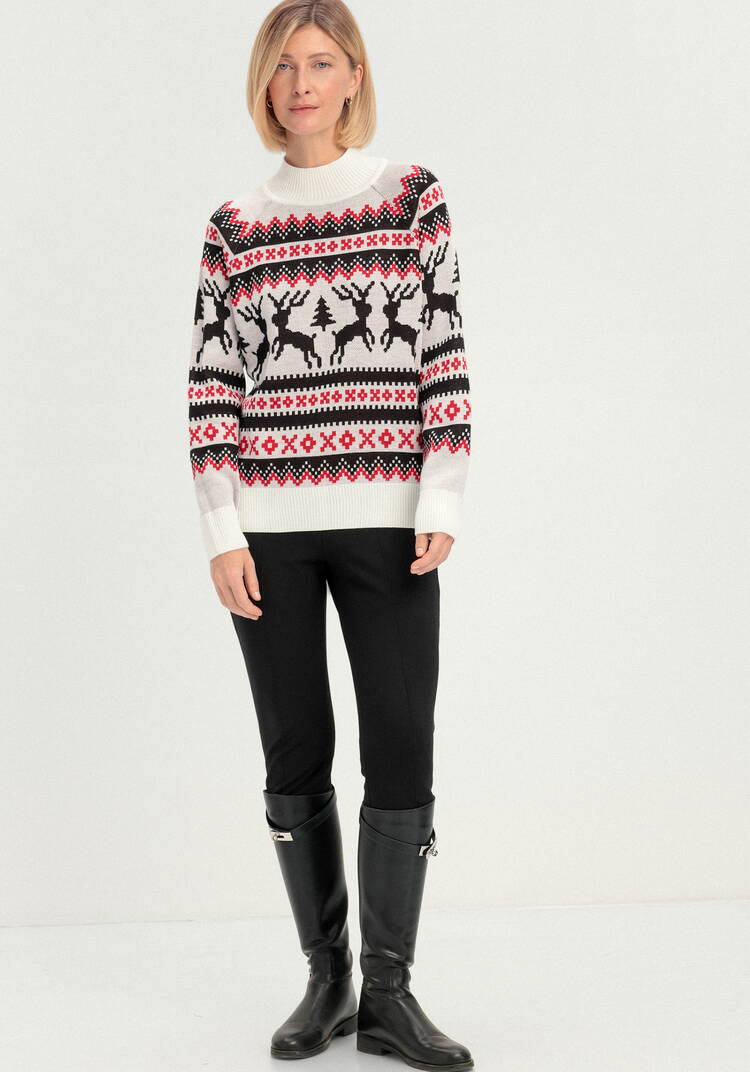 Джемпер с рождественским рисунком шир.  750, рис. 5