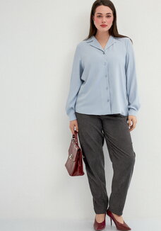 Брюки из микровельвета с комфортным поясом