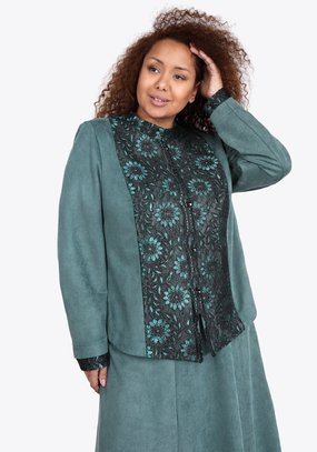 Пиджак на пуговицах с кружевной отделкой