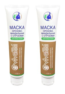 Маска для лица и шеи Виватон с отрубями,2шт