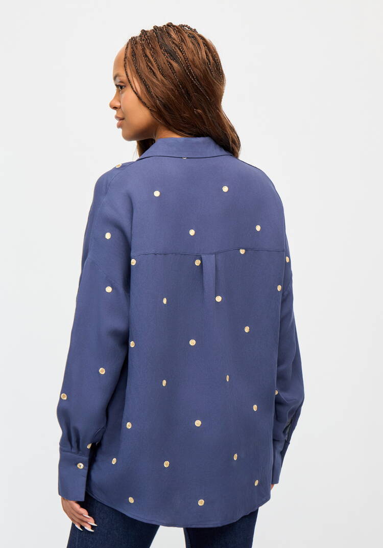 Рубашка с вышивкой Горошек шир.  750, рис. 2