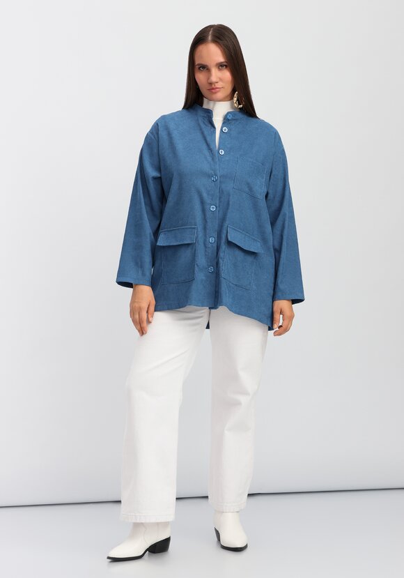 Рубашка оверсайз с воротником-стойкой шир.  580, рис. 39