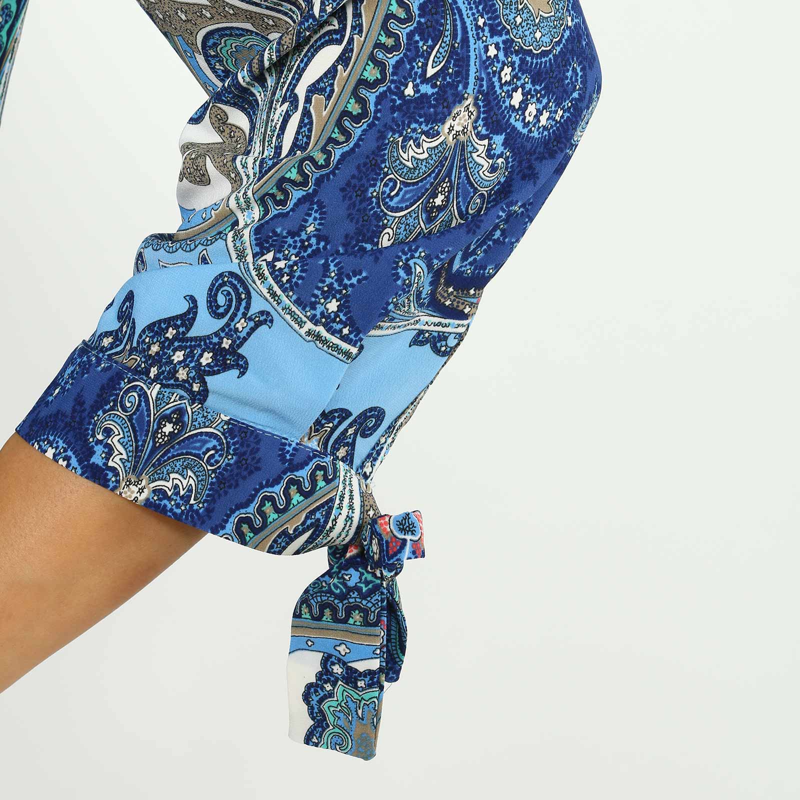 Блузка с V-образным вырезом и завязками Victoria, размер 48, цвет голубой - фото 6