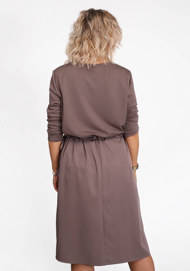 Платье комбинированное с принтом на груди шир.  750, рис. 6