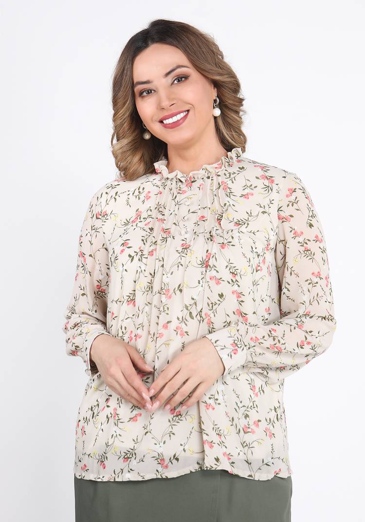 Блуза шифоновая Бриджит шир.  750, рис. 6
