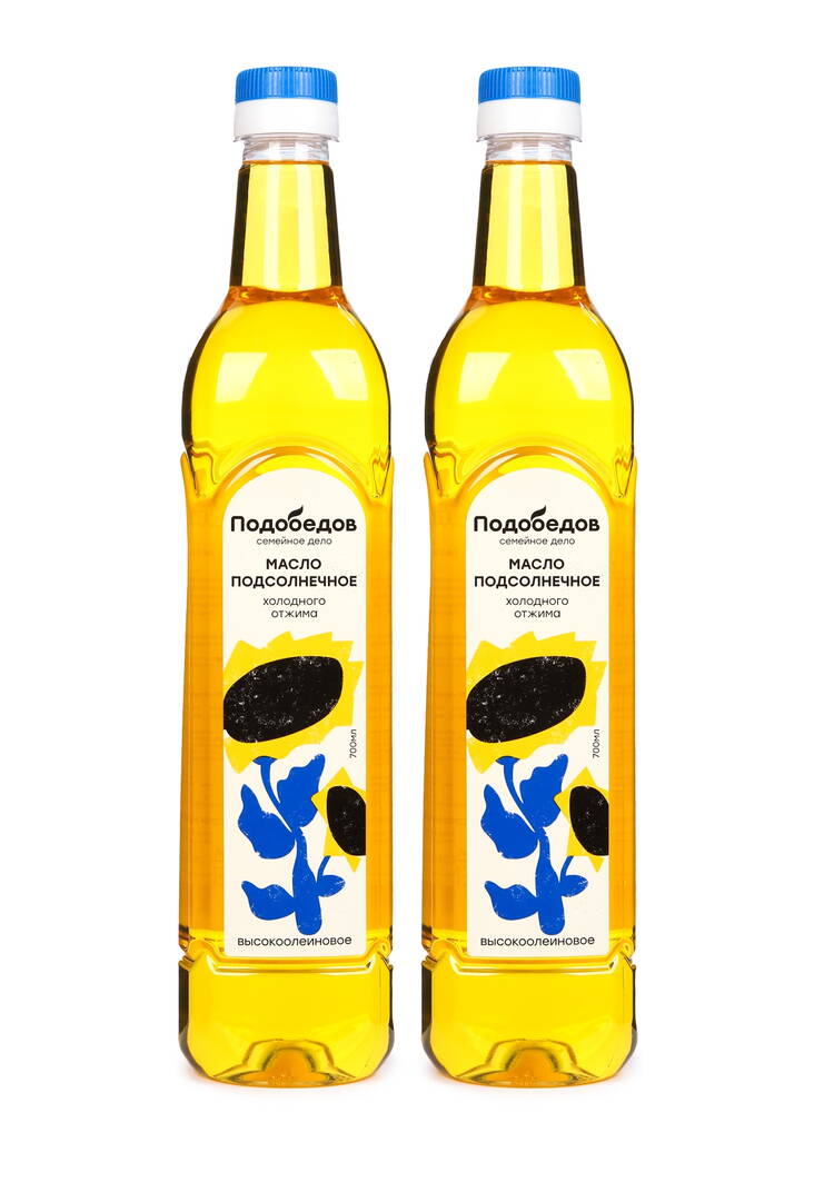 Подсолнечное масло нерафинированное, 2 шт. шир.  750, рис. 1