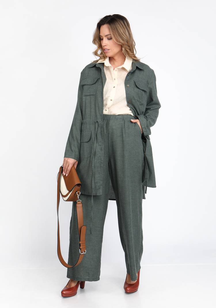 Брюки широкие из хлопка на резинке шир.  750, рис. 3