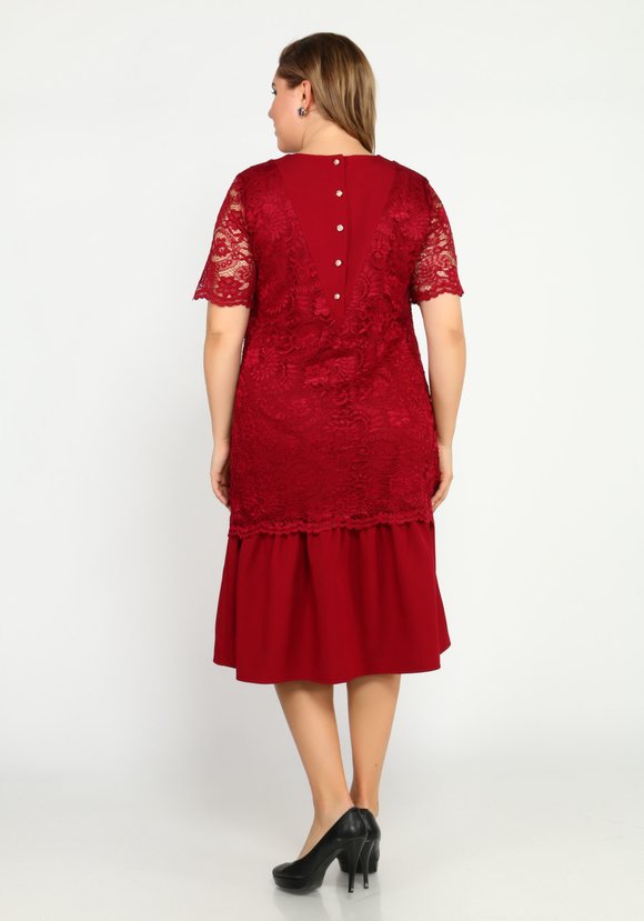 Платье гипюровое с эффектом двойки шир.  580, рис. 3