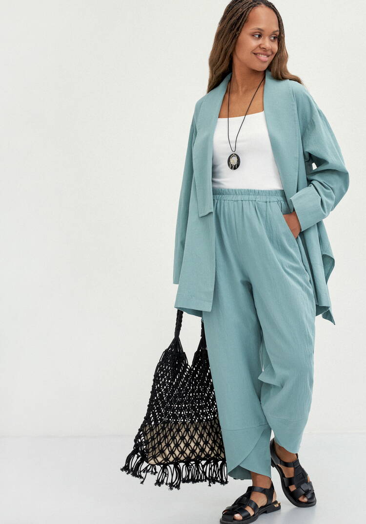 Брюки-тюльпан на резинке шир.  750, рис. 31