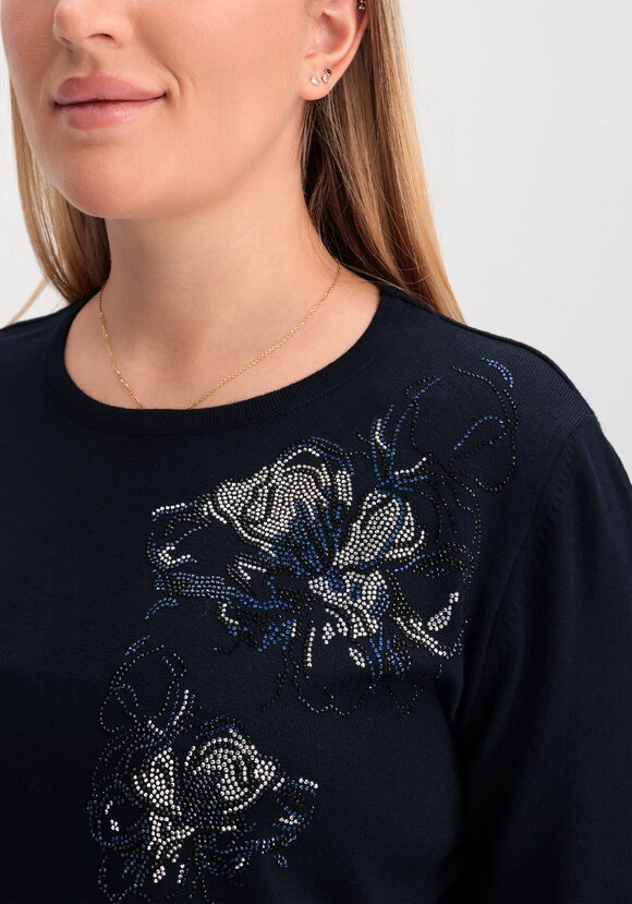 Джемпер с абстрактными цветами из страз шир.  580, рис. 11