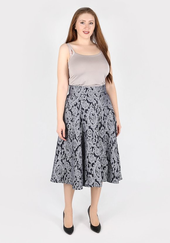 Юбка расклешенного кроя с узором шир.  580, рис. 4